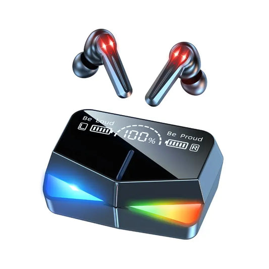 SonicFusion M28 Fones de ouvido Bluetooth 5.3 gamer Carregador portátil 2024